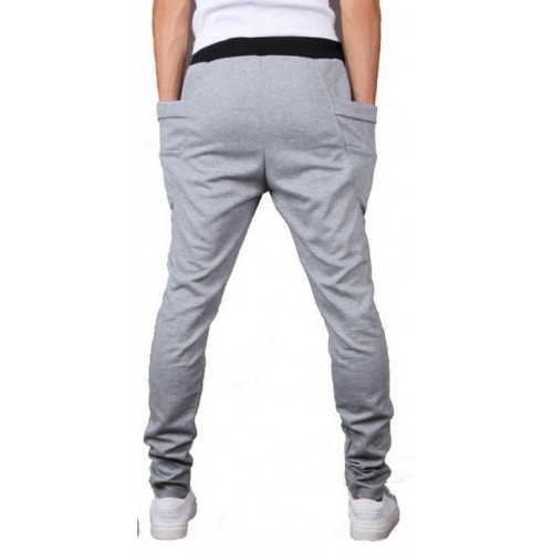 Heather Grey Baggy Tapered Bandana Pant For Him